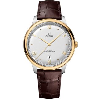 Omega De Ville Prestige 40 mm, Stahl - Gelbgold mit Lederarmband 434.23.40.20.02.002