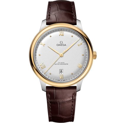 Omega De Ville Prestige 40 mm, Stahl - Gelbgold mit Lederarmband 434.23.40.20.02.002
