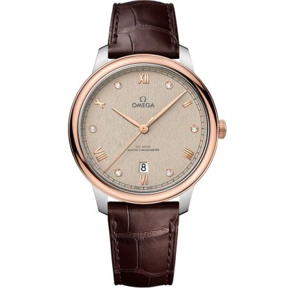 Omega De Ville Prestige 40 mm, Stahl - Sedna™-Gold mit Lederarmband 434.23.40.20.59.001