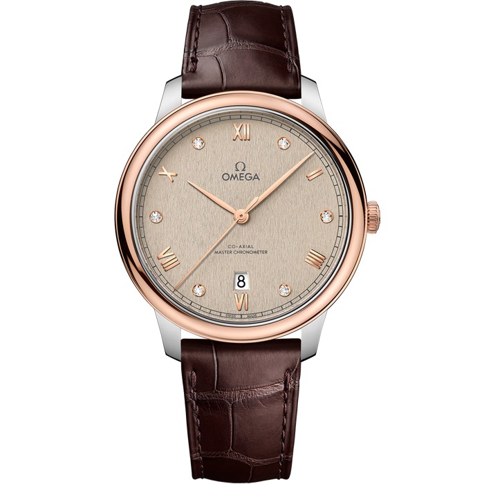Omega De Ville Prestige 40 mm, Stahl - Sedna™-Gold mit Lederarmband 434.23.40.20.59.001