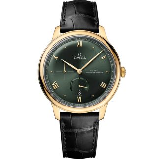 Omega De Ville Prestige 41 mm, Gelbgold mit Lederarmband 434.53.41.21.10.001