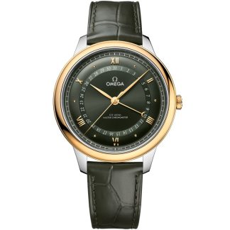 Omega De Ville Prestige 42 mm, Stahl - Gelbgold mit Alligator 434.23.42.22.10.001