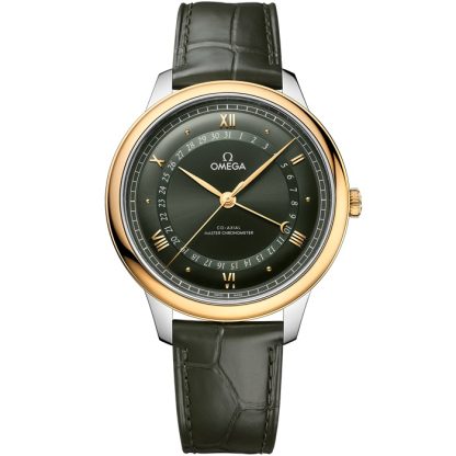 Omega De Ville Prestige 42 mm, Stahl - Gelbgold mit Alligator 434.23.42.22.10.001