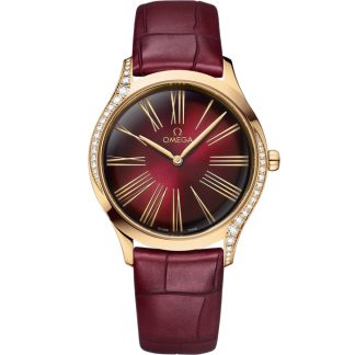 Omega De Ville Trésor 36 mm, Moonshine™-Gold mit Lederarmband 428.58.36.60.11.001