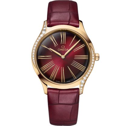 Omega De Ville Trésor 36 mm, Moonshine™-Gold mit Lederarmband 428.58.36.60.11.001
