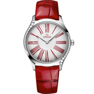 Omega De Ville Trésor 36 mm, Stahl mit Lederarmband 428.18.36.60.04.002
