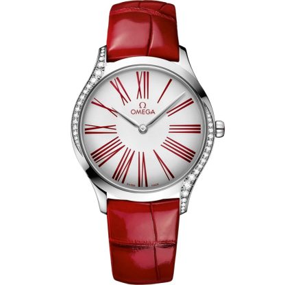 Omega De Ville Trésor 36 mm, Stahl mit Lederarmband 428.18.36.60.04.002
