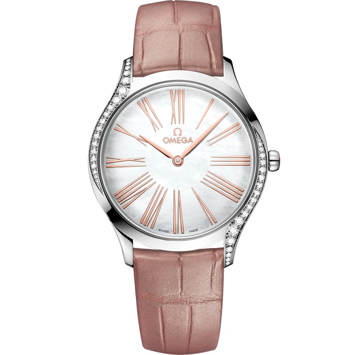 Omega De Ville Trésor 36 mm, Stahl mit Lederarmband 428.18.36.60.05.002