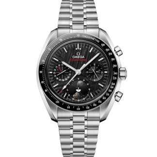 Omega Meteorite Speedmaster Mondphase 43 mm, Stahl mit Stahlarmband 304.30.43.52.01.001
