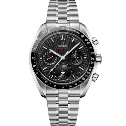 Omega Meteorite Speedmaster Mondphase 43 mm, Stahl mit Stahlarmband 304.30.43.52.01.001