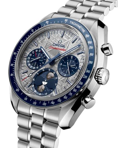 Omega Meteorite Speedmaster Mondphase 43 mm, Stahl mit Stahlarmband 304.30.43.52.06.001 – Bild 3