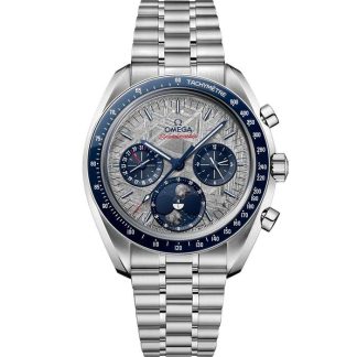 Omega Meteorite Speedmaster Mondphase 43 mm, Stahl mit Stahlarmband 304.30.43.52.06.001