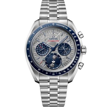 Omega Meteorite Speedmaster Mondphase 43 mm, Stahl mit Stahlarmband 304.30.43.52.06.001