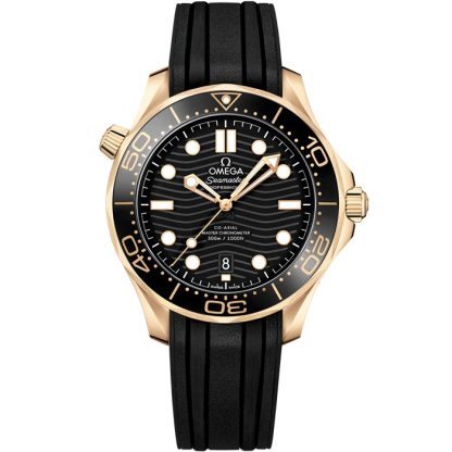 Omega Neu Seamaster Diver 300M 42 mm, Moonshine™-Gold mit Kautschukband 210.62.42.20.01.003