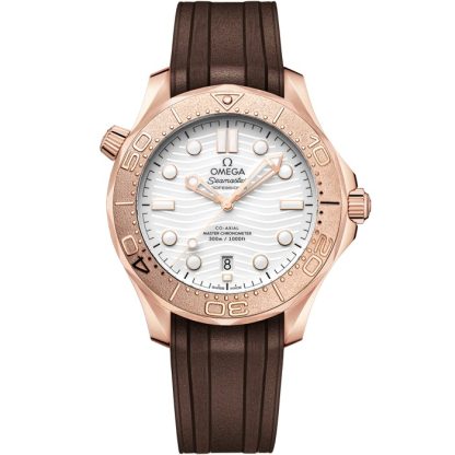 Omega Neu Seamaster Diver 300M 42 mm, Sedna™-Gold mit Kautschukband 210.52.42.20.04.001