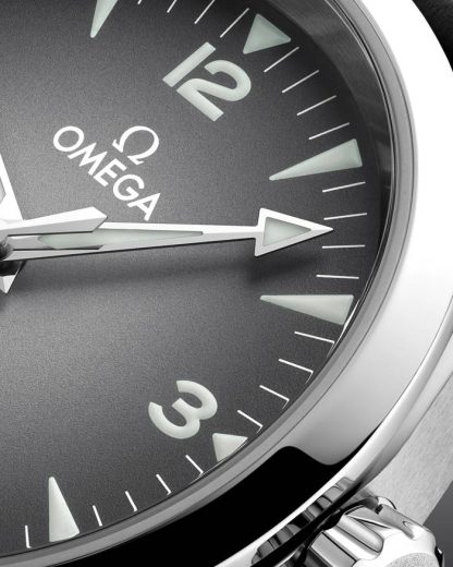 Omega Neu Seamaster Railmaster 38 mm, Stahl mit Lederarmband 235.12.38.20.06.001 – Bild 3