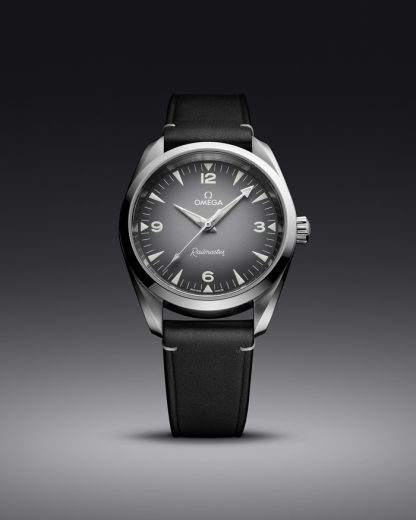 Omega Neu Seamaster Railmaster 38 mm, Stahl mit Lederarmband 235.12.38.20.06.001 – Bild 4
