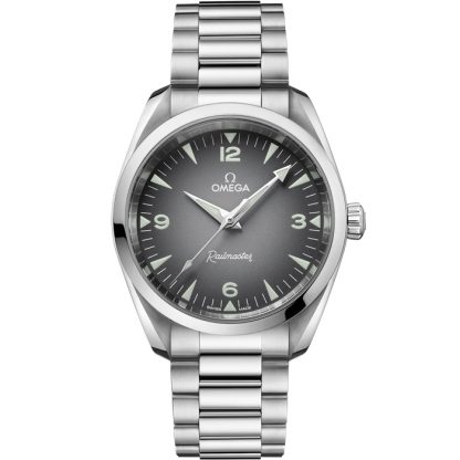 Omega Neu Seamaster Railmaster 38 mm, Stahl mit Stahlarmband 235.10.38.20.06.001