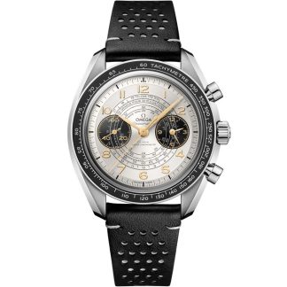 Omega Paris 2024 Speedmaster Chronoscope 43 mm, Stahl mit Lederarmband 522.32.43.51.02.001