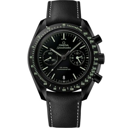 Omega Pitch Black Speedmaster Dark Side of the Moon 44,25 mm, Schwarze Keramik mit Lederarmband 311.92.44.51.01.004