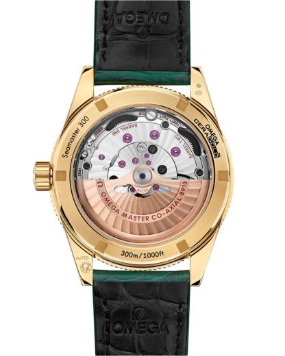 Omega Seamaster 300 41 mm, Gelbgold mit Lederarmband 234.63.41.21.99.001 – Bild 2