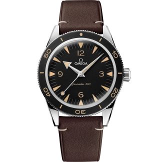 Omega Seamaster 300 41 mm, Stahl mit Lederarmband 234.32.41.21.01.001