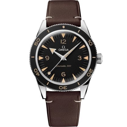 Omega Seamaster 300 41 mm, Stahl mit Lederarmband 234.32.41.21.01.001