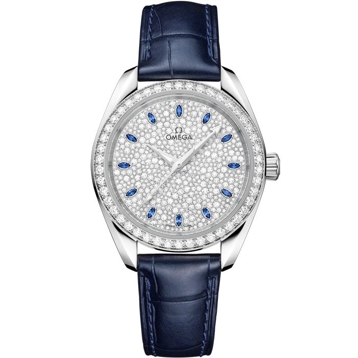 Omega Seamaster Aqua Terra 150M 34 mm, Canopus Gold™ mit Alligator 220.58.34.20.99.007