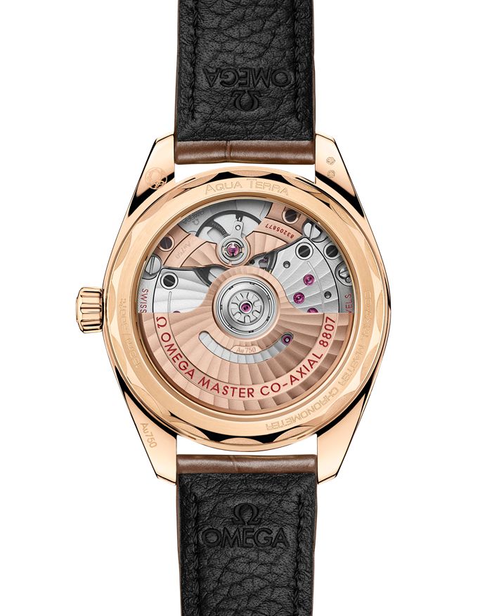 Omega Seamaster Aqua Terra 150M 34 mm, Moonshine™-Gold mit Alligator 220.58.34.20.99.008 – Bild 2