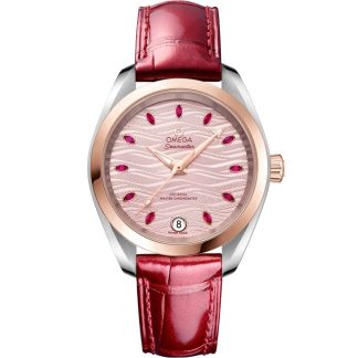 Omega Seamaster Aqua Terra 150M 34 mm, Stahl - Sedna™-Gold mit Lederarmband 220.23.34.20.60.001