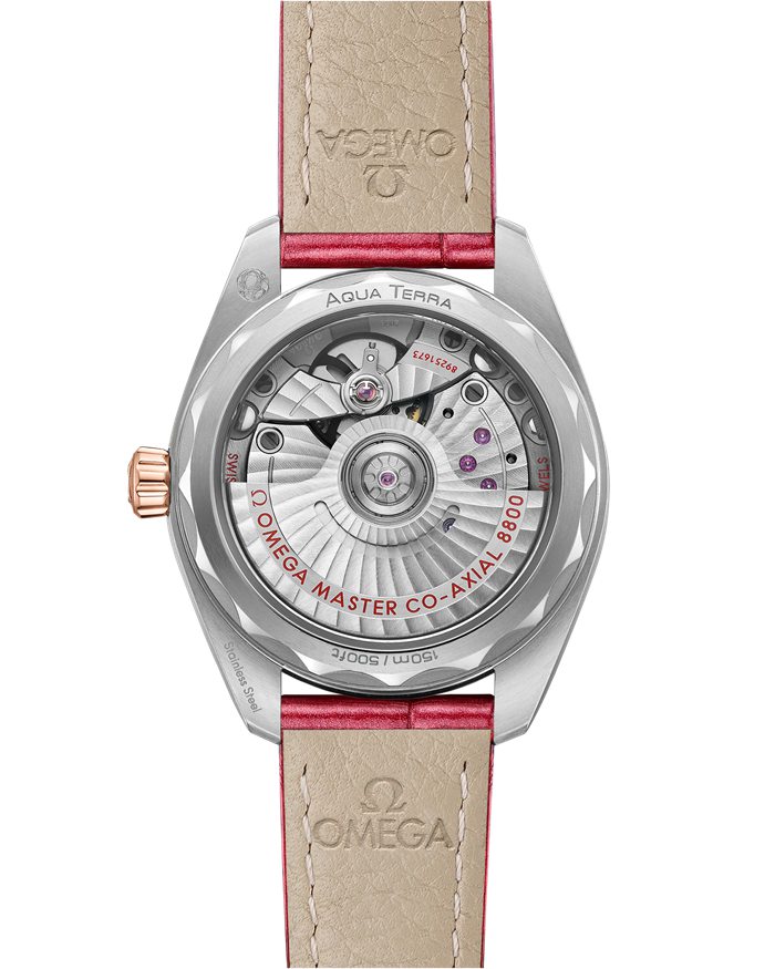 Omega Seamaster Aqua Terra 150M 34 mm, Stahl - Sedna™-Gold mit Lederarmband 220.28.34.20.60.001 – Bild 2