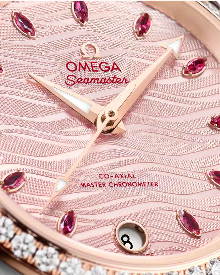Omega Seamaster Aqua Terra 150M 34 mm, Stahl - Sedna™-Gold mit Lederarmband 220.28.34.20.60.001 – Bild 3