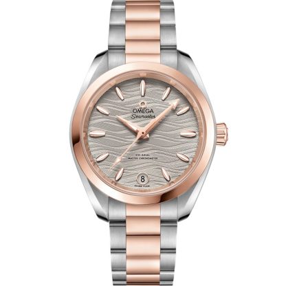Omega Seamaster Aqua Terra 150M 34 mm, Stahl - Sedna™-Gold mit Stahl- und Sedna™-Goldband 220.20.34.20.06.001