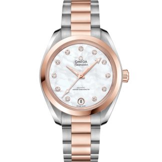 Omega Seamaster Aqua Terra 150M 34 mm, Stahl - Sedna™-Gold mit Stahl- und Sedna™-Goldband 220.20.34.20.55.001