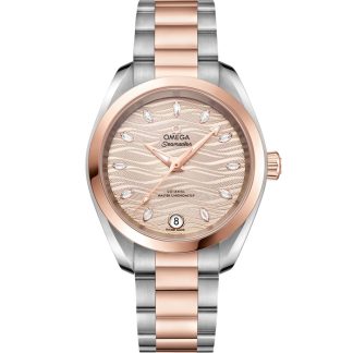 Omega Seamaster Aqua Terra 150M 34 mm, Stahl - Sedna™-Gold mit Stahl- und Sedna™-Goldband 220.20.34.20.59.001