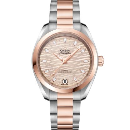 Omega Seamaster Aqua Terra 150M 34 mm, Stahl - Sedna™-Gold mit Stahl- und Sedna™-Goldband 220.20.34.20.59.001