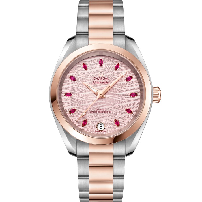 Omega Seamaster Aqua Terra 150M 34 mm, Stahl - Sedna™-Gold mit Stahl- und Sedna™-Goldband 220.20.34.20.60.001