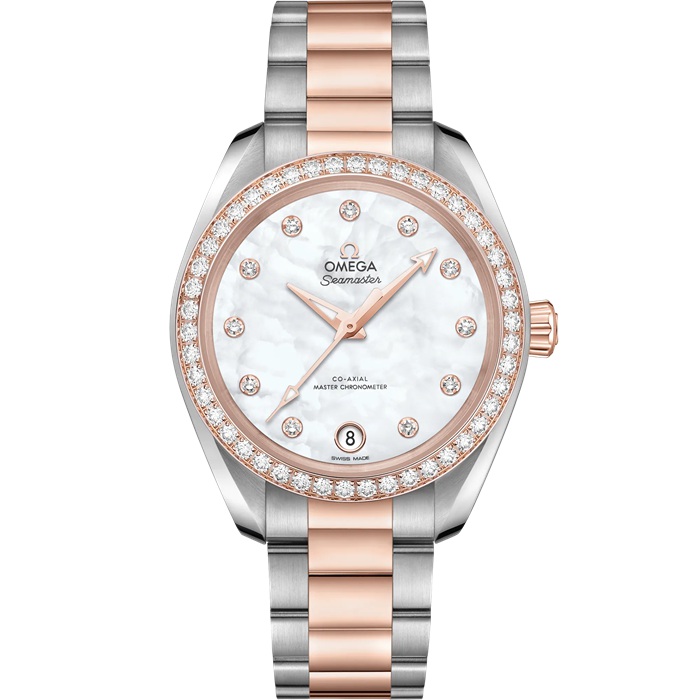 Omega Seamaster Aqua Terra 150M 34 mm, Stahl - Sedna™-Gold mit Stahl- und Sedna™-Goldband 220.25.34.20.55.001