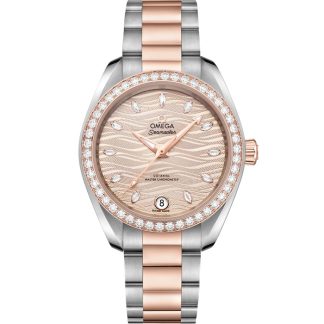 Omega Seamaster Aqua Terra 150M 34 mm, Stahl - Sedna™-Gold mit Stahl- und Sedna™-Goldband 220.25.34.20.59.001