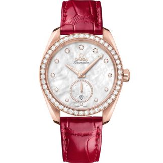 Omega Seamaster Aqua Terra 150M 38 mm, Sedna™-Gold mit Lederarmband 220.58.38.20.55.002