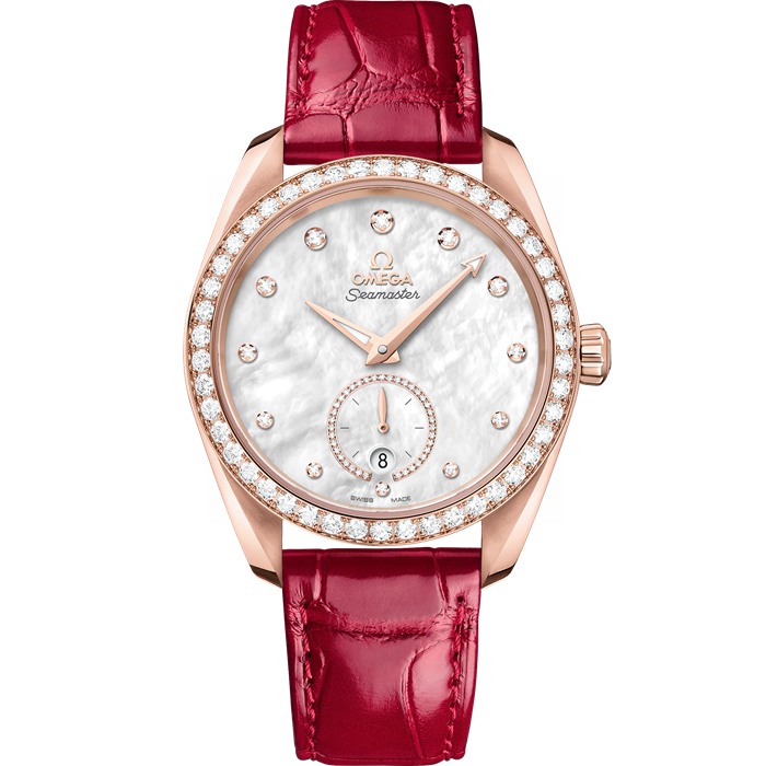 Omega Seamaster Aqua Terra 150M 38 mm, Sedna™-Gold mit Lederarmband 220.58.38.20.55.002