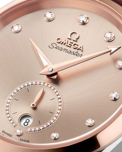 Omega Seamaster Aqua Terra 150M 38 mm, Stahl - Sedna™-Gold mit Lederarmband 220.23.38.20.59.001 – Bild 3