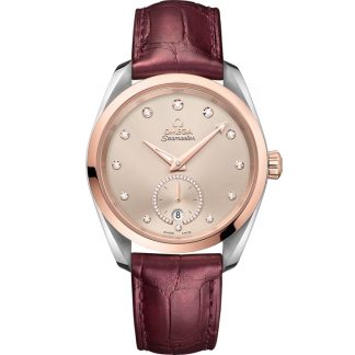 Omega Seamaster Aqua Terra 150M 38 mm, Stahl - Sedna™-Gold mit Lederarmband 220.23.38.20.59.001