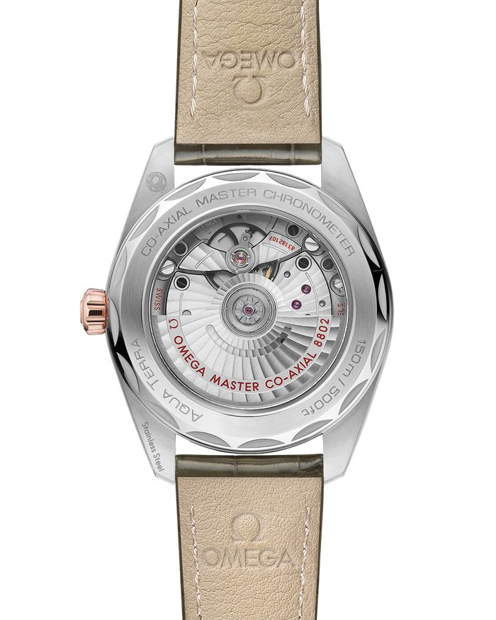Omega Seamaster Aqua Terra 150M 38 mm, Stahl - Sedna™-Gold mit Lederarmband 220.23.38.20.60.001 – Bild 2