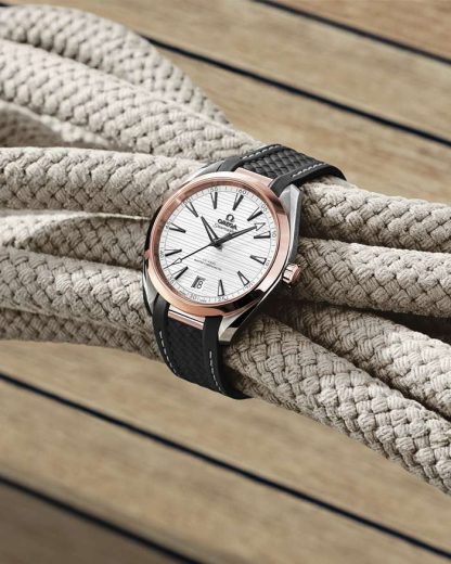 Omega Seamaster Aqua Terra 150M 41 mm, Stahl - Sedna™-Gold mit Kautschukband 220.22.41.21.02.001 – Bild 5