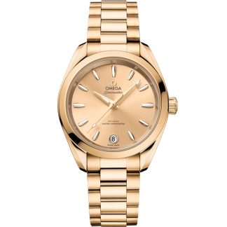 Omega Seamaster Aqua Terra Shades 34 mm, Moonshine™-Gold mit Moonshine™-Gold 220.50.34.20.08.001
