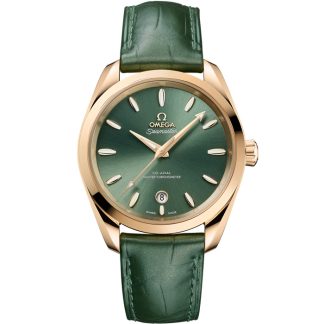 Omega Seamaster Aqua Terra Shades 38 mm, Moonshine™-Gold mit Leder 220.53.38.20.10.001