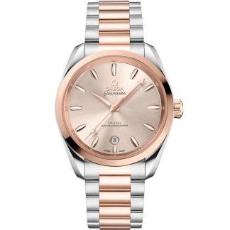 Omega Seamaster Aqua Terra Shades 38 mm, Stahl - Sedna™-Gold mit Stahl- und Sedna™-Goldband 220.20.38.20.09.001