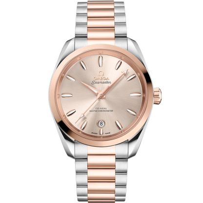 Omega Seamaster Aqua Terra Shades 38 mm, Stahl - Sedna™-Gold mit Stahl- und Sedna™-Goldband 220.20.38.20.09.001