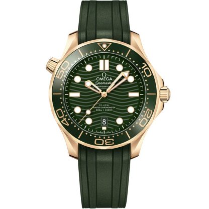 Omega Seamaster Diver 300M 42 mm, Moonshine™-Gold mit Kautschukband 210.62.42.20.10.001